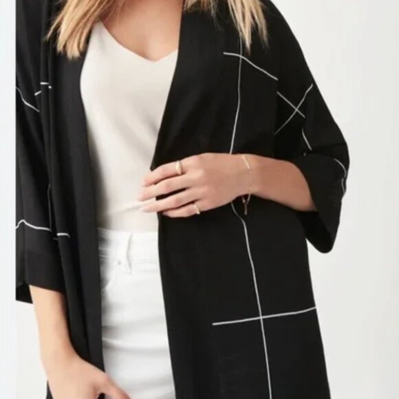 JOSEPH RIBKOFF 🇨🇦 Open Cardigan Size S Very Roomy Flowy Nice Length 3/4 Sleeves - Picture 3 of 11